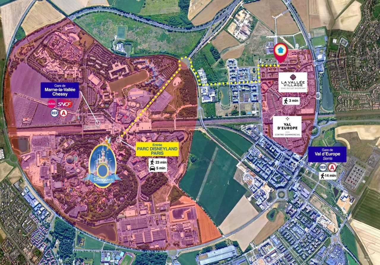 Disneyland-Paris 8Pers, 2 Parkings, Wifi, Serris Exterior photo